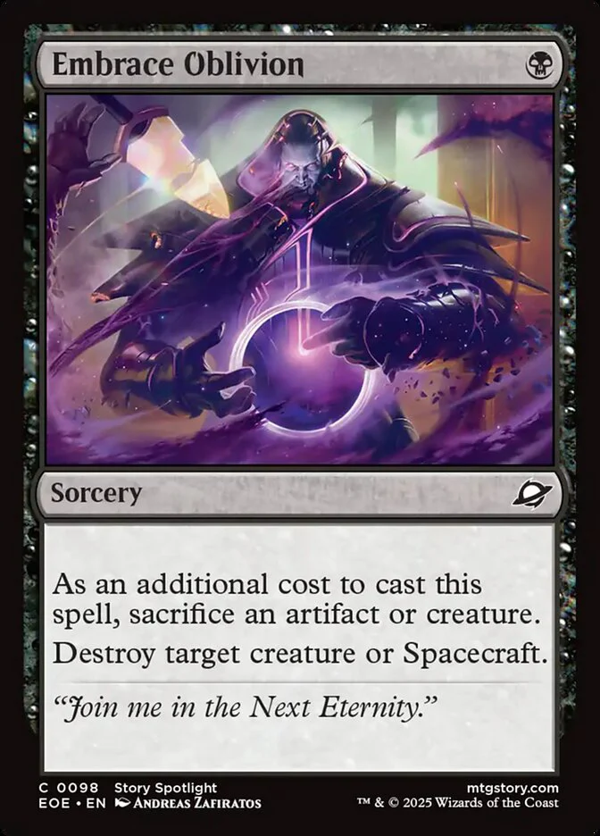 Embrace Oblivion (98) - [Foil] Edge of Eternities (EOE)