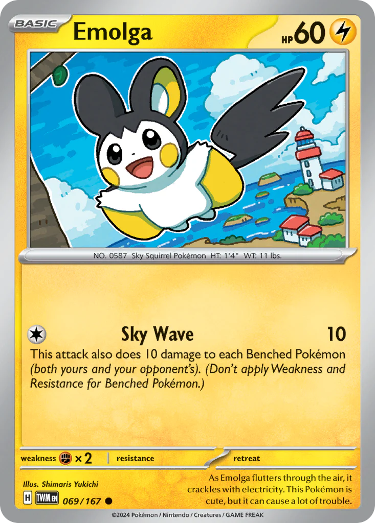 Emolga (69/167) - [Reverse Holo] Twilight Masquerade (TWM)