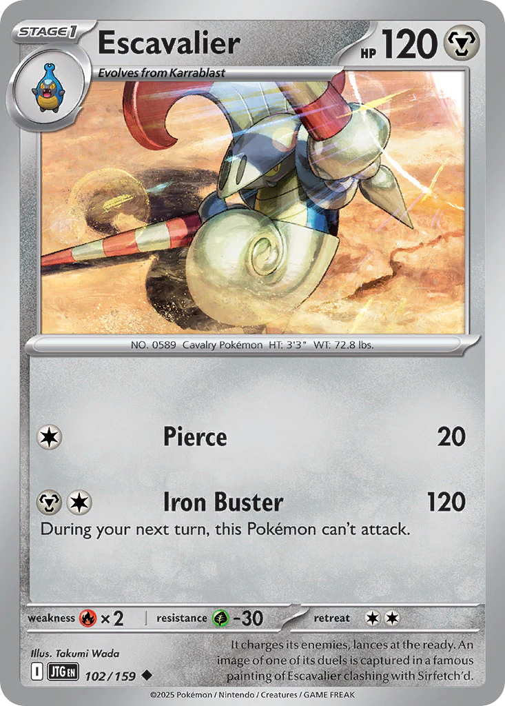 Escavalier (102/159) - [Reverse Holo] Journey Together (JTG)