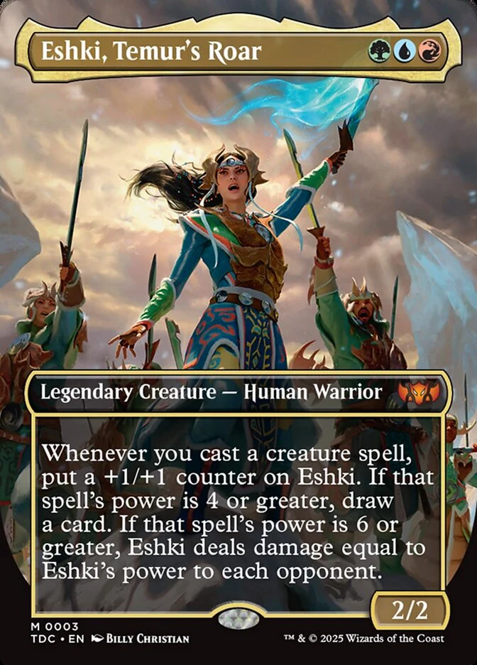Eshki, Temur's Roar - [Foil, Borderless] Tarkir: Dragonstorm Commander (TDC)