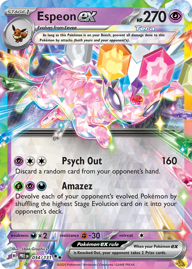 Espeon ex (34/131) - [Holo Foil] Prismatic Evolutions (PRE)