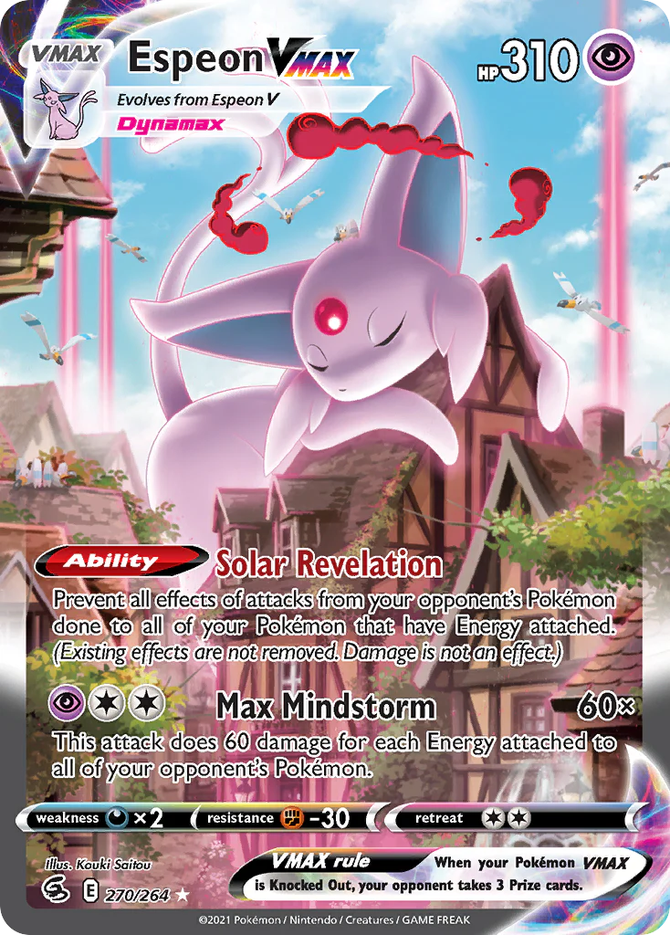 Espeon VMAX (270/264) - [Rainbow Holo] Fusion Strike (FST)