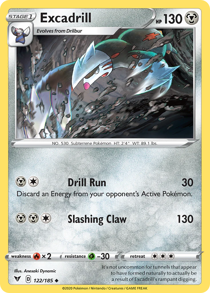 Excadrill (122/185) - Vivid Voltage (VIV)
