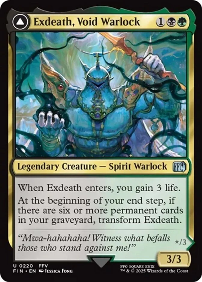 Exdeath, Void Warlock // Neo Exdeath, Dimension's End (220) - [Foil] Final Fantasy (FIN)
