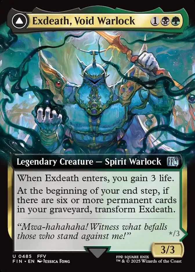 Exdeath, Void Warlock // Neo Exdeath, Dimension's End (485) - [Foil, Extended Art] Final Fantasy (FIN)