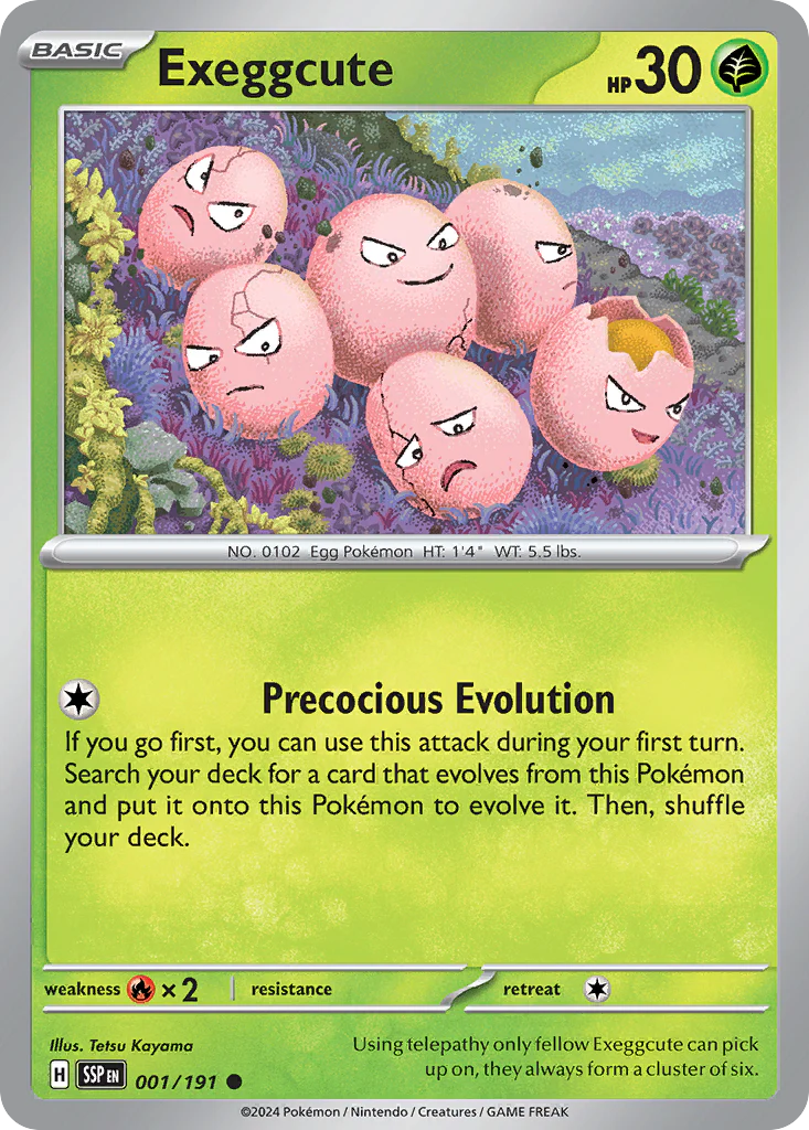 Exeggcute (1/191) - [Reverse Holo] Surging Sparks (SSP)