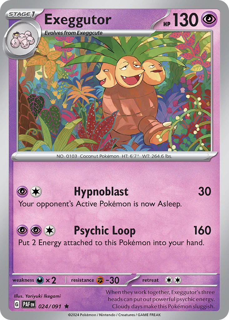 Exeggutor (24/91) - [Holo Foil] Paldean Fates (PAF)
