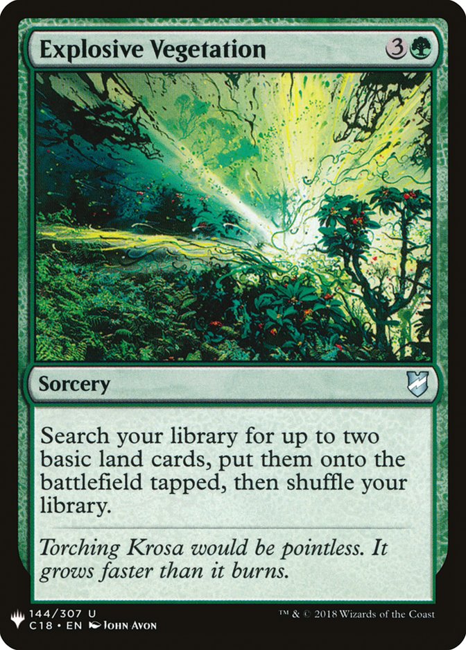 Explosive Vegetation - The List (PLST)