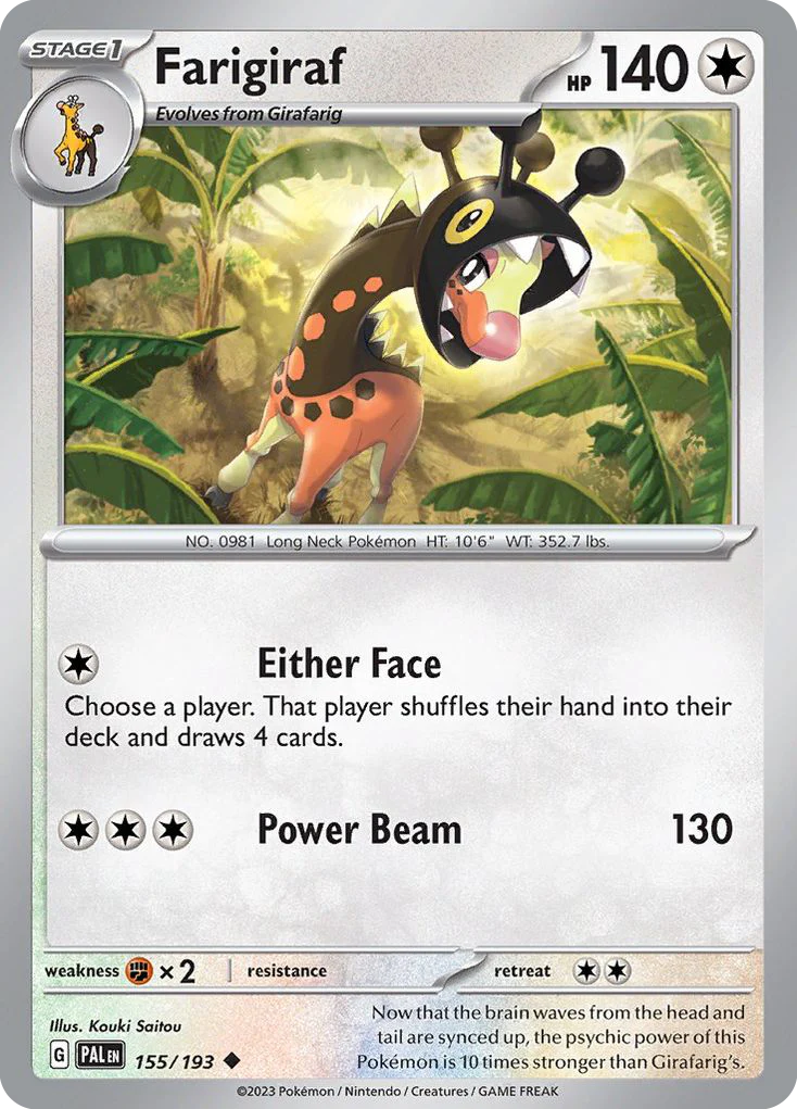 Farigiraf (155/193) - [Reverse Holo] Paldea Evolved (PAL)