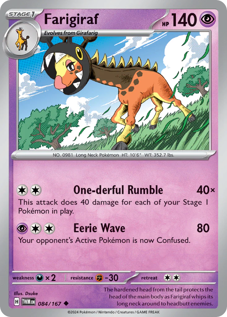 Farigiraf (84/167) - [Reverse Holo] Twilight Masquerade (TWM)