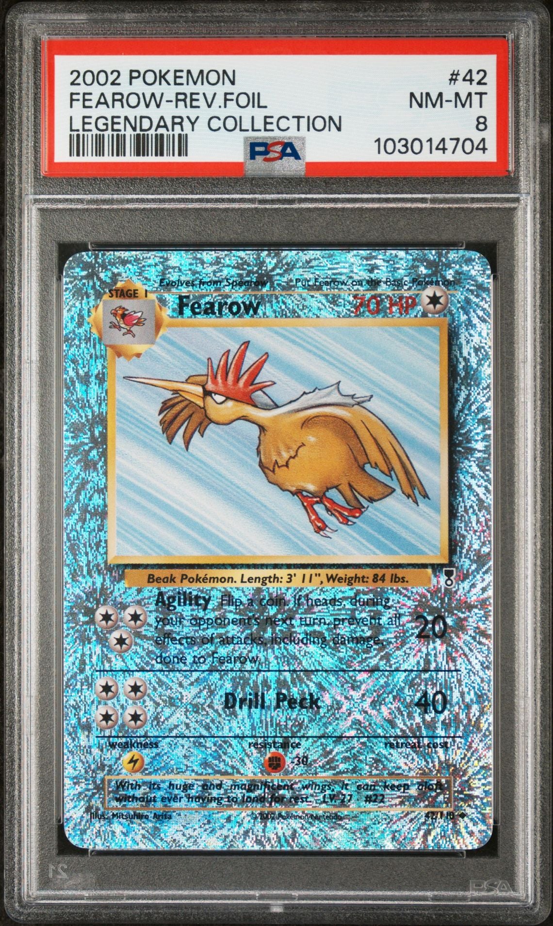 Fearow #42 - [Reverse Holo, Graded PSA 8] Legendary Collection - Image 2
