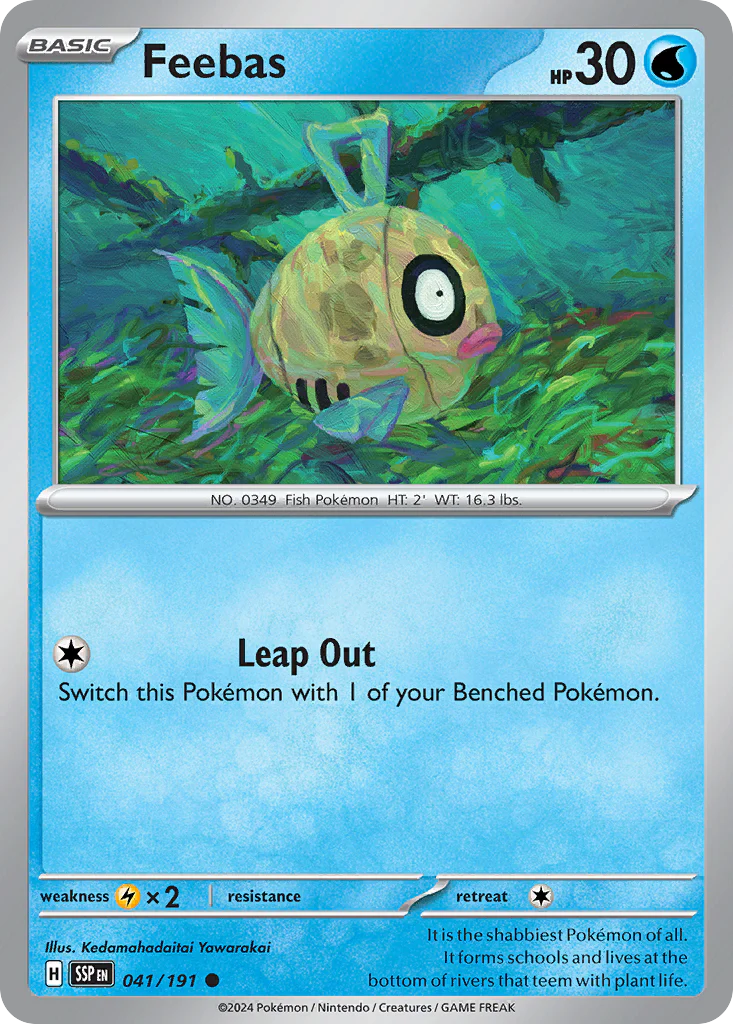 Feebas (41/191) - [Reverse Holo] Surging Sparks (SSP)