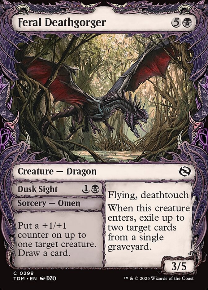 Feral Deathgorger // Dusk Sight (298) - [Showcase] Tarkir: Dragonstorm (TDM)
