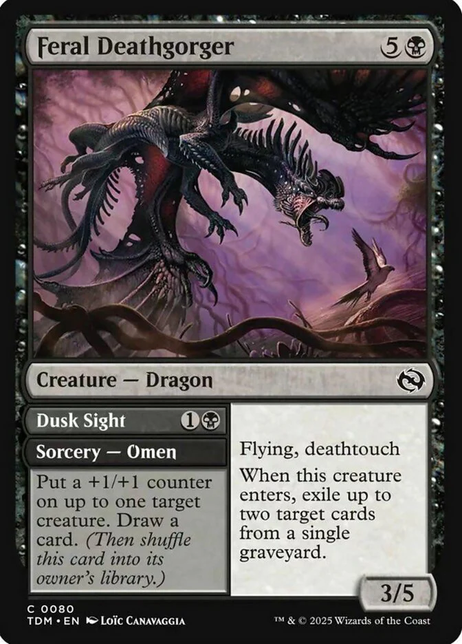 Feral Deathgorger // Dusk Sight (80) - Tarkir: Dragonstorm (TDM)