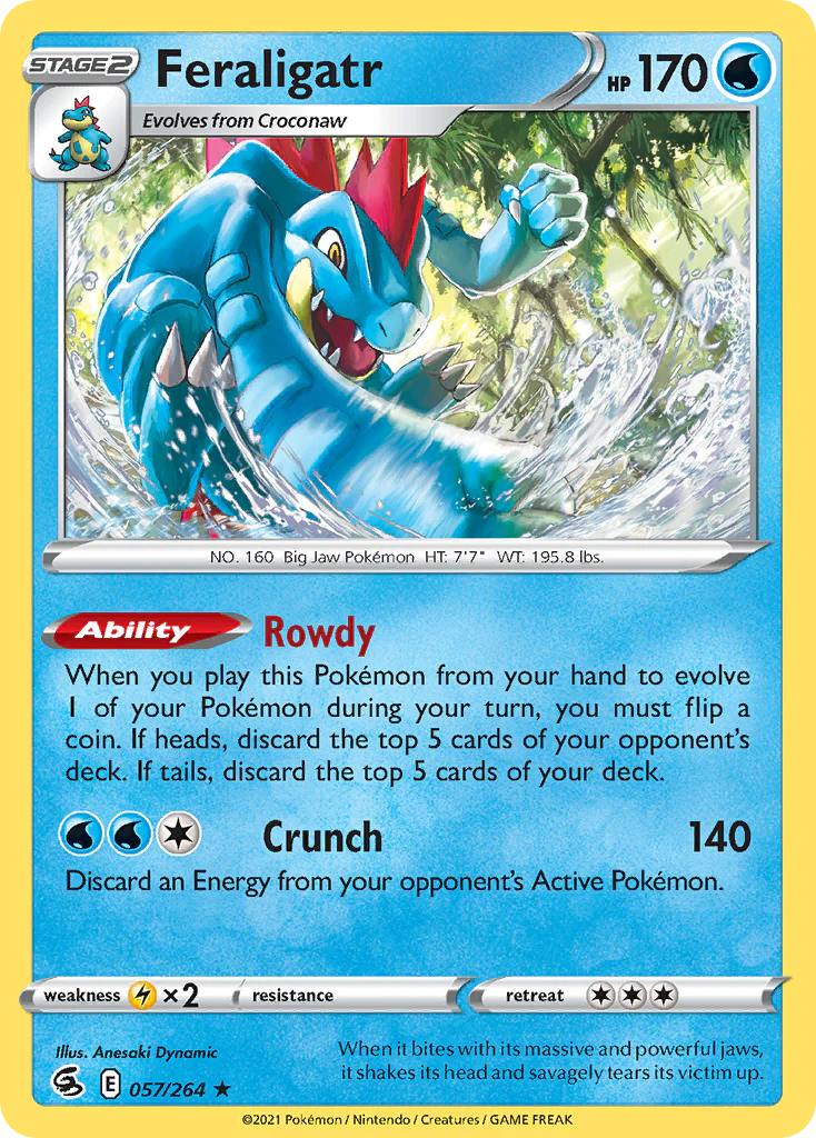 Feraligatr (57/264) - [Holo Foil] Fusion Strike (FST)