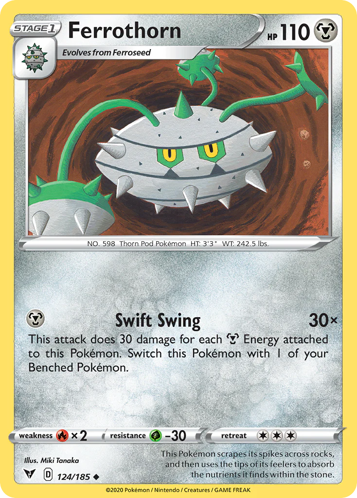 Ferrothorn (124/185) - [Reverse Holo] Vivid Voltage (VIV)