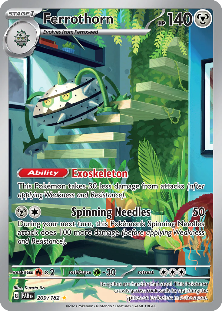 Ferrothorn (209/182) - [Illustration Rare] Paradox Rift (PAR)
