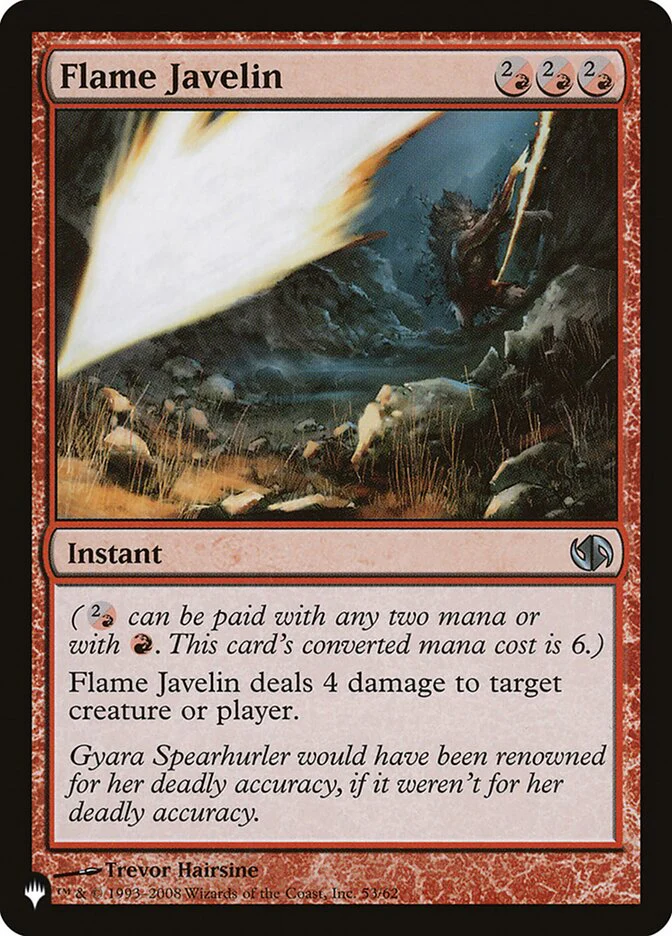 Flame Javelin - The List (PLST)