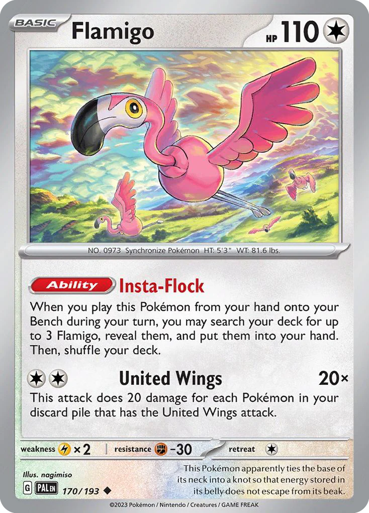Flamigo (170/193) - [Reverse Holo] Paldea Evolved (PAL)