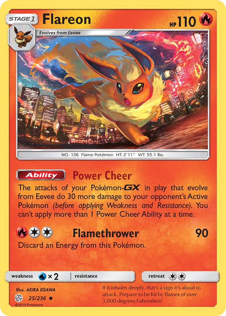 Flareon (25/236) - [Reverse Holo] Cosmic Eclipse (CEC)