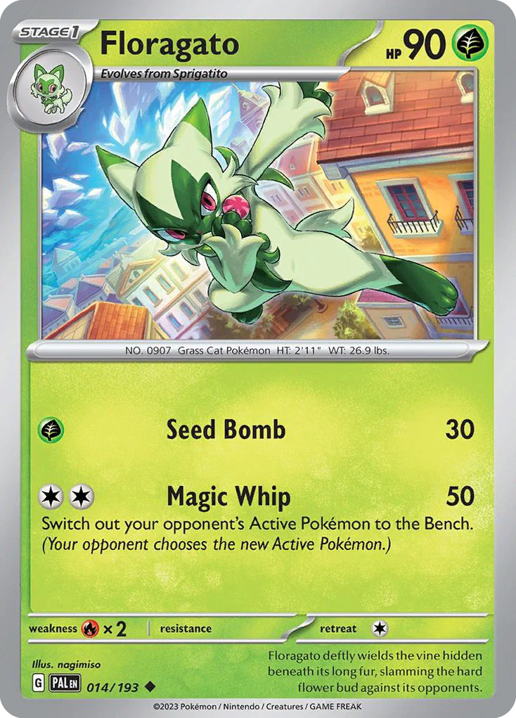 Floragato (14/193) - [Reverse Holo] Paldea Evolved (PAL)