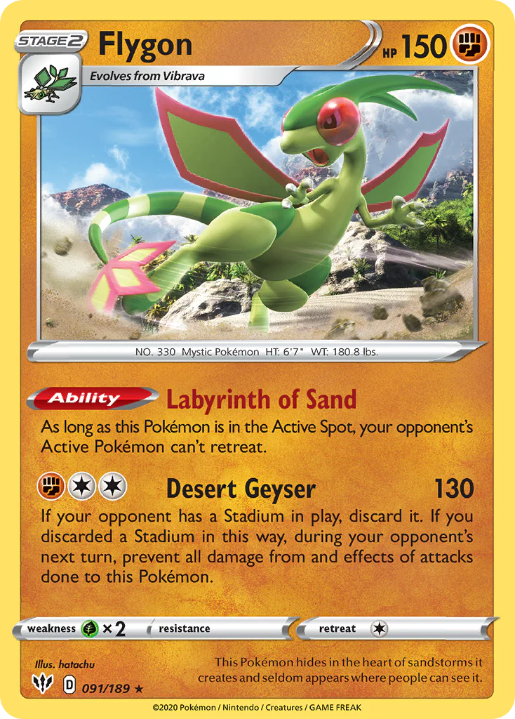 Flygon (91/189) - Darkness Ablaze (DAA)