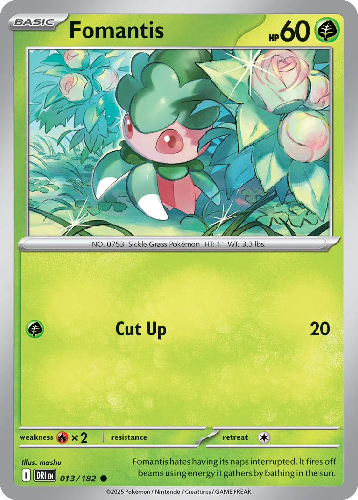 Fomantis (13/182) - [Reverse Holo] Destined Rivals (DRI)