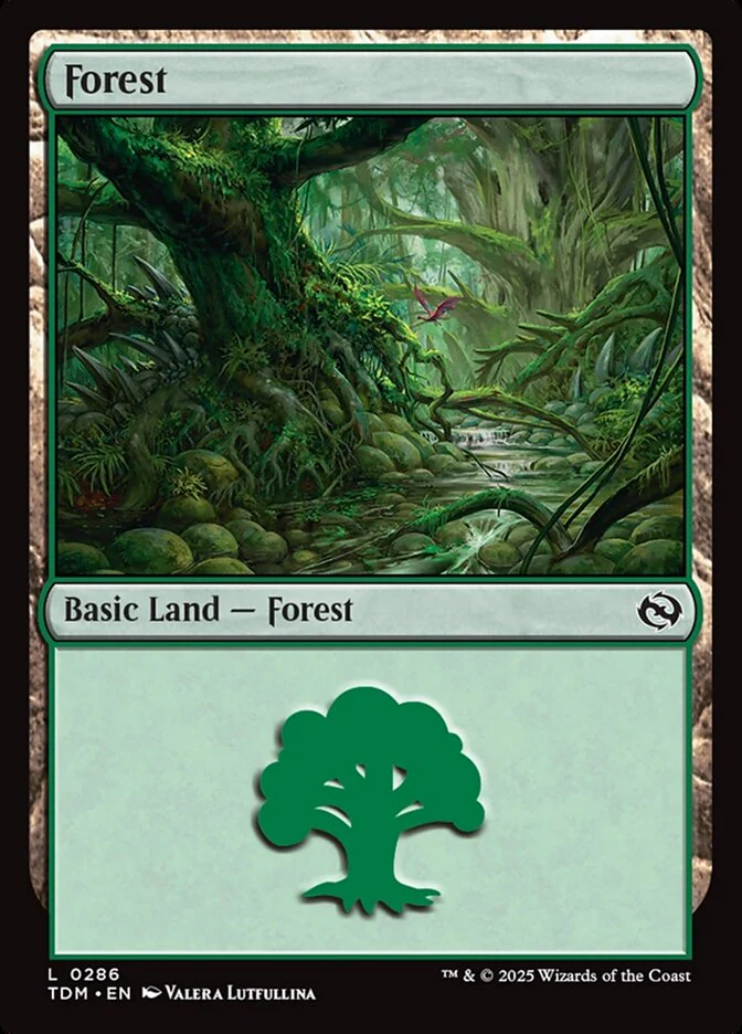 Forest (286) - [Foil] Tarkir: Dragonstorm (TDM)