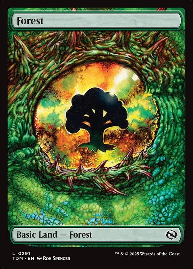 Forest (291) - [Foil, Full Art] Tarkir: Dragonstorm (TDM)