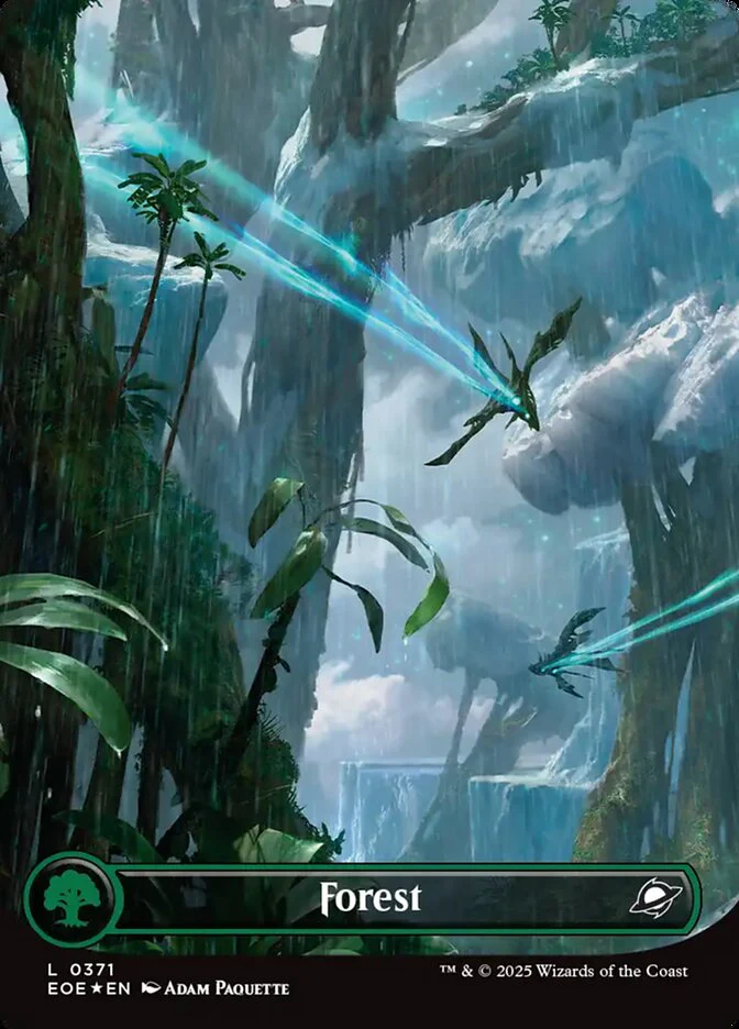 Forest (371) (371) - [Galaxy Foil, Borderless] Edge of Eternities (EOE)