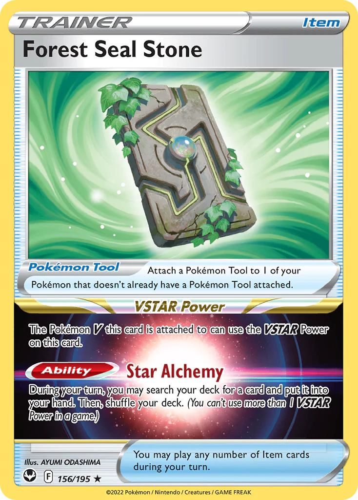 Forest Seal Stone (156/195) - [Holo Foil] Silver Tempest (SIT)