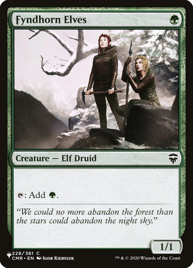 Fyndhorn Elves - The List (PLST)