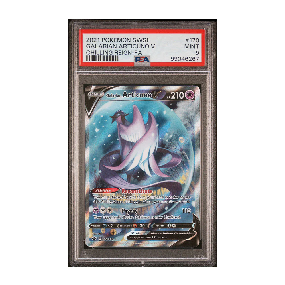 Galarian Articuno V (Alternate Full Art) [Holo, Graded PSA 9] - SWSH06: Chilling Reign (SWSH06)