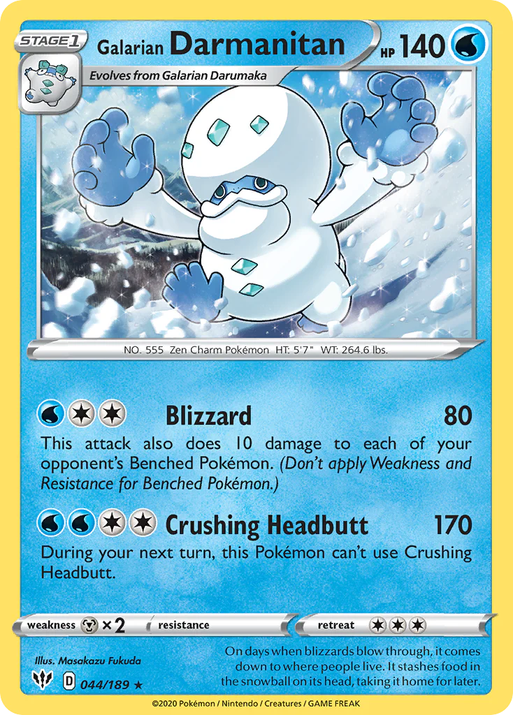 Galarian Darmanitan (44/189) - [Reverse Holo] Darkness Ablaze (DAA)