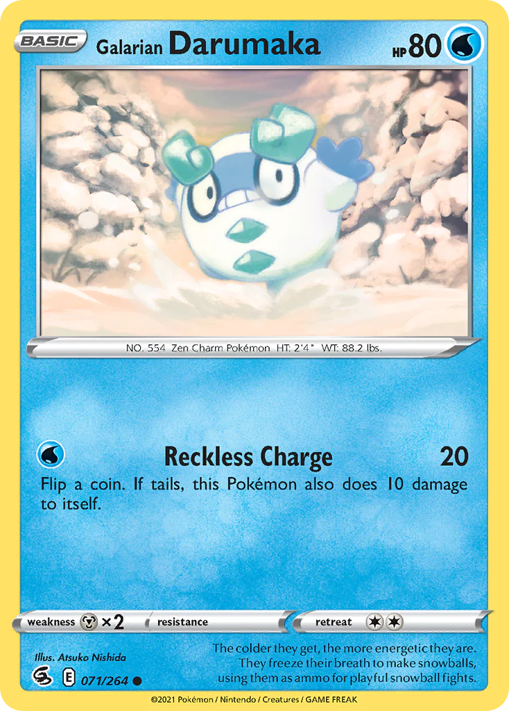 Galarian Darumaka (71/264) - [Reverse Holo] Fusion Strike (FST)