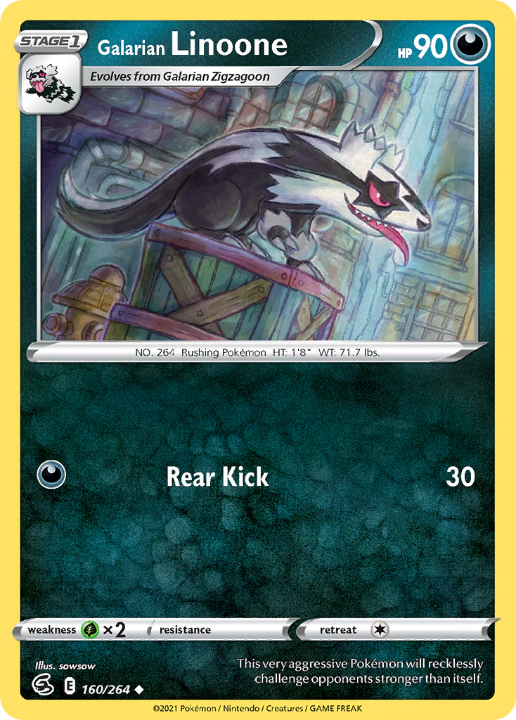 Galarian Linoone (160/264) - Fusion Strike (FST)