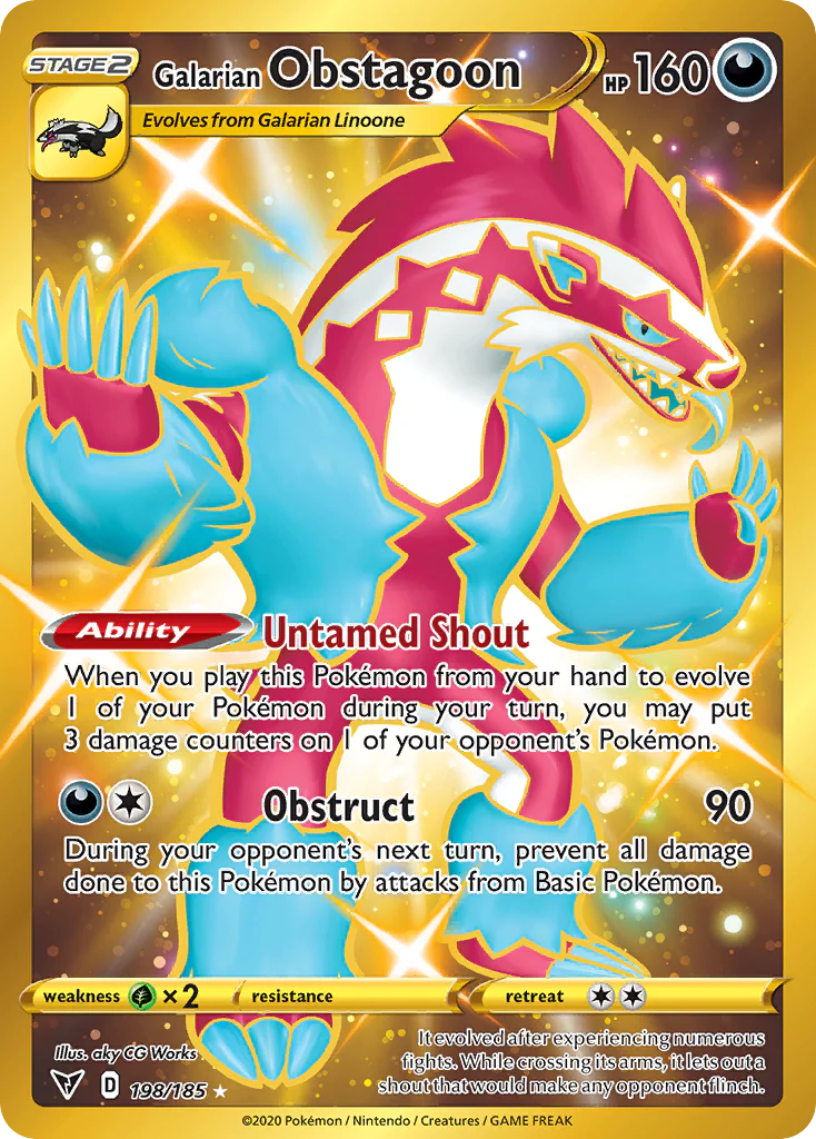Galarian Obstagoon (198/185) - [Secret Rare] Vivid Voltage (VIV)