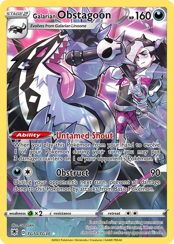 Galarian Obstagoon (TG10/30) - [Gallery Holo] Astral Radiance Trainer Gallery (ASR:TG)