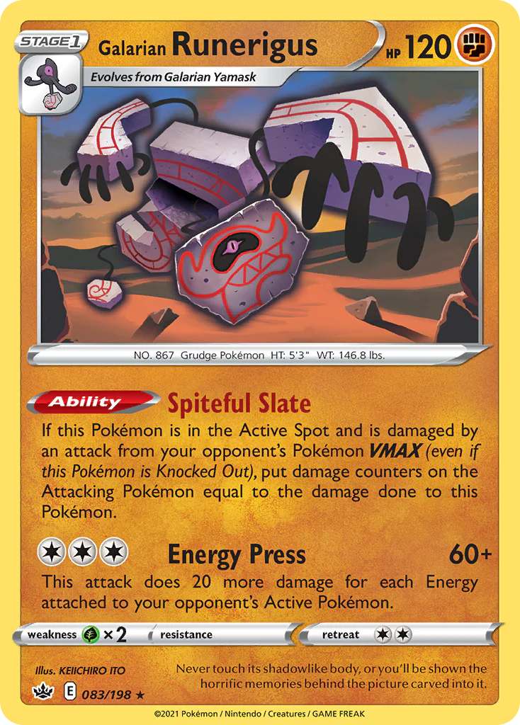 Galarian Runerigus (83/198) - [Holo Foil] Chilling Reign (CRE)