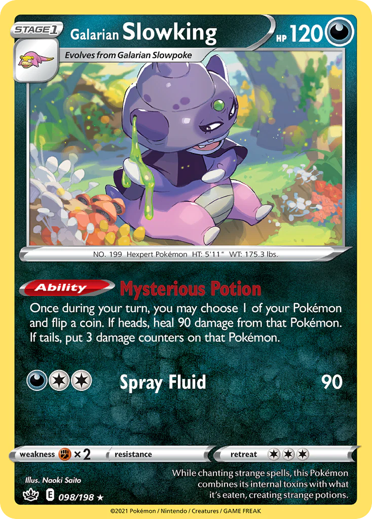 Galarian Slowking (98/198) - [Reverse Holo] Chilling Reign (CRE)