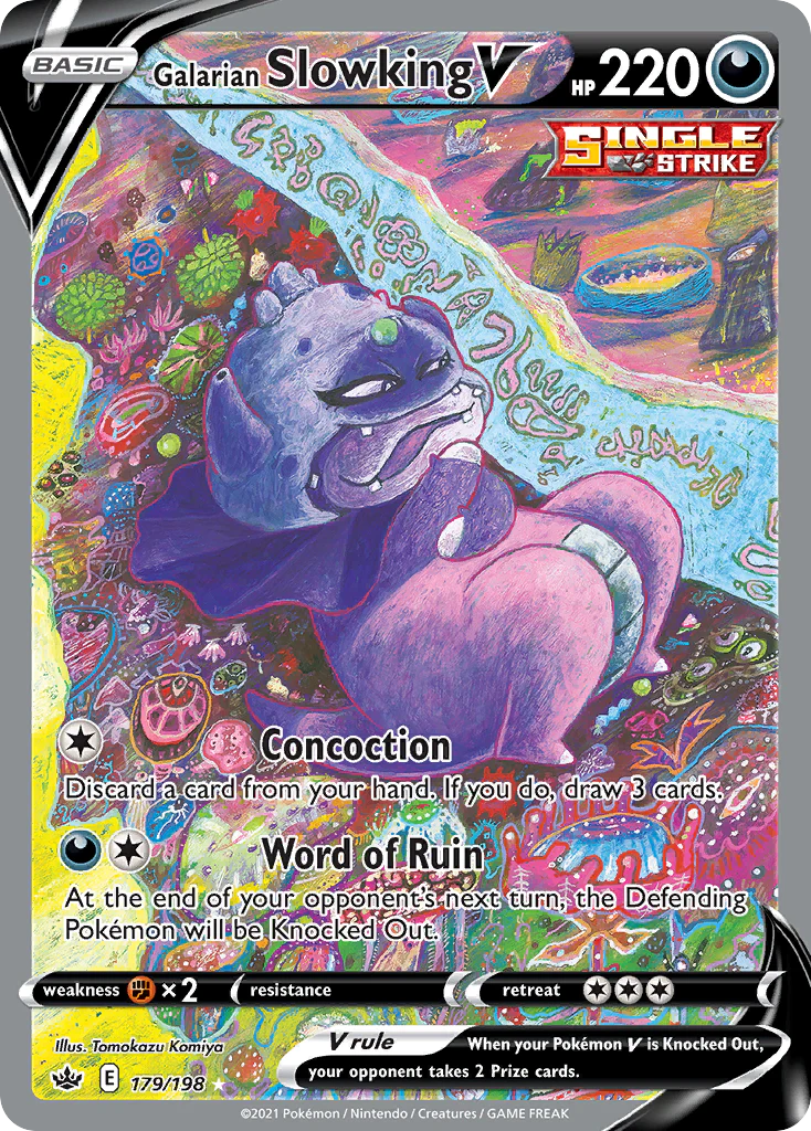 Galarian Slowking V (179/198) - [Alternate Art] Chilling Reign (CRE)