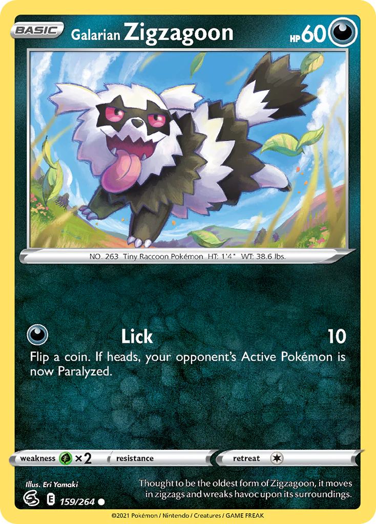 Galarian Zigzagoon (159/264) - [Reverse Holo] Fusion Strike (FST)