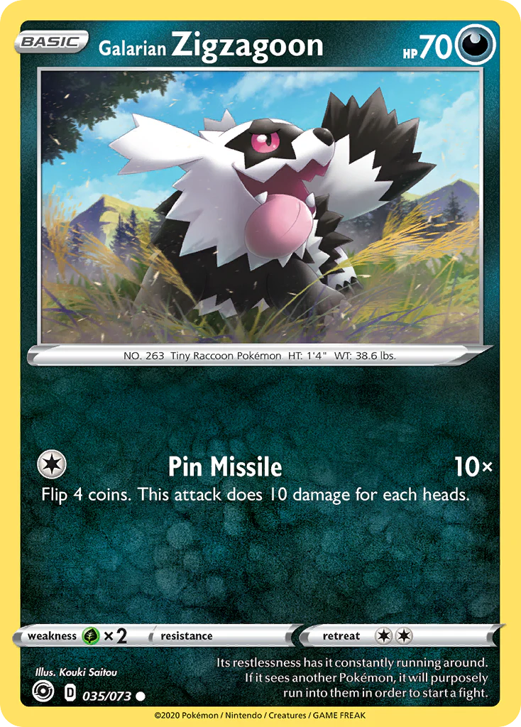 Galarian Zigzagoon (35/73) - [Reverse Holo] Champion's Path (CPA)