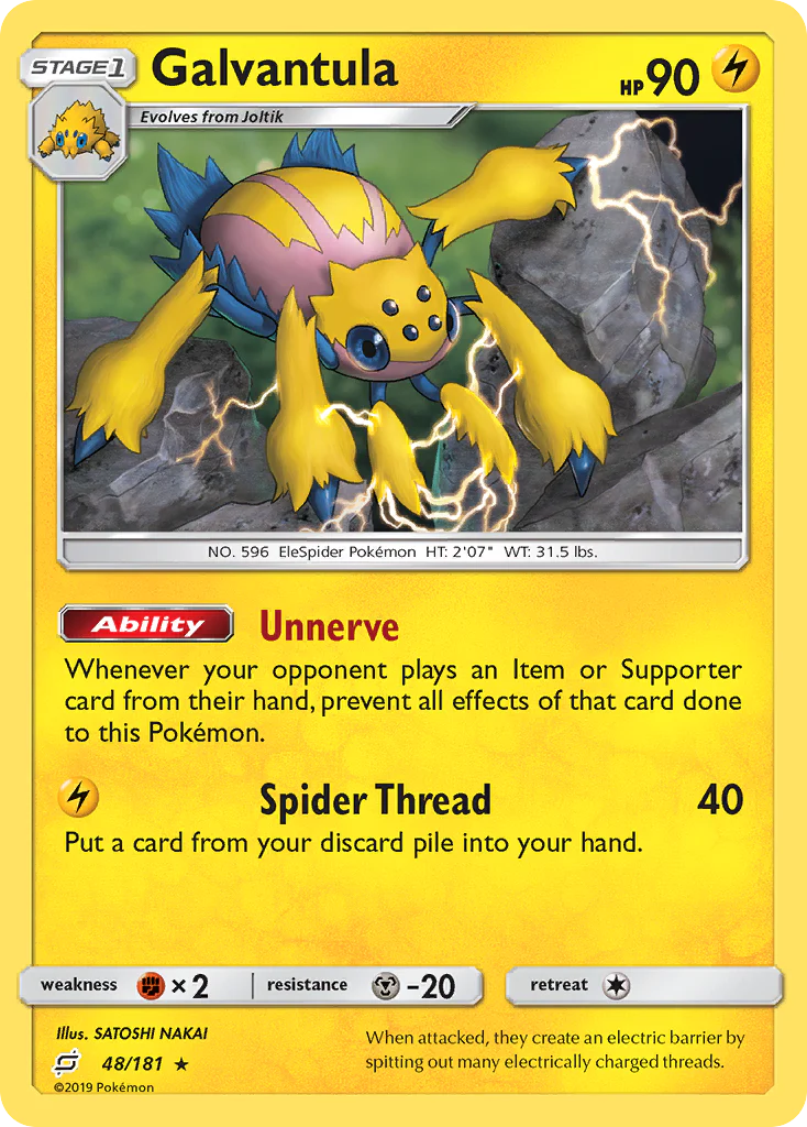 Galvantula (48/181) - [Reverse Holo] Team Up (TEU)