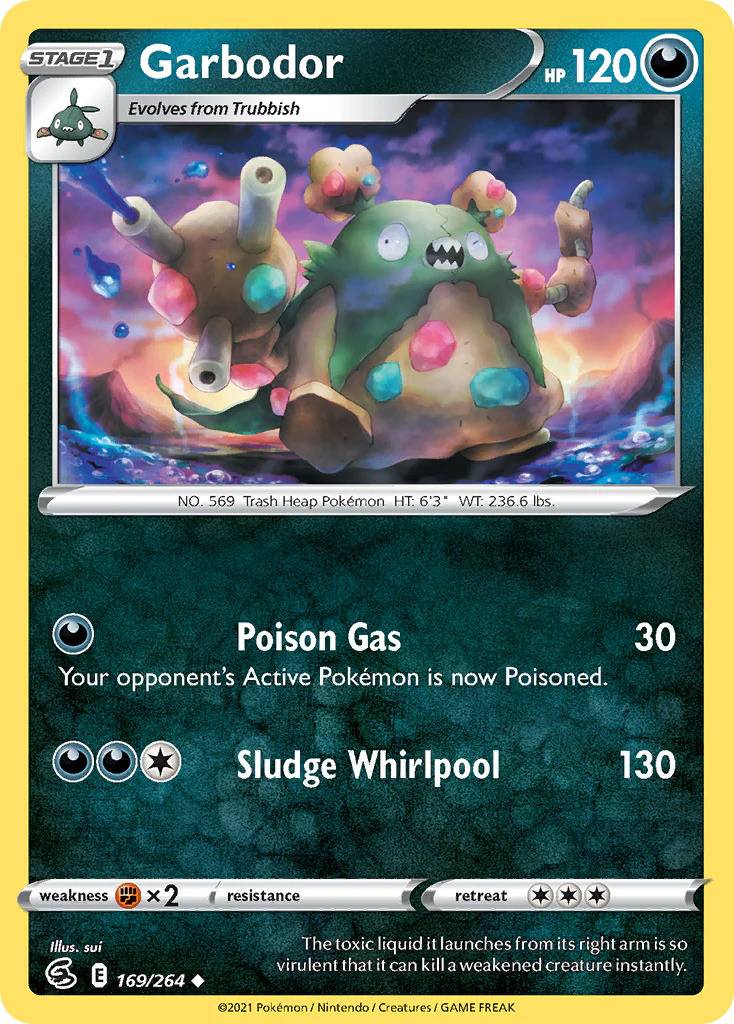 Garbodor (169/264) - [Reverse Holo] Fusion Strike (FST)