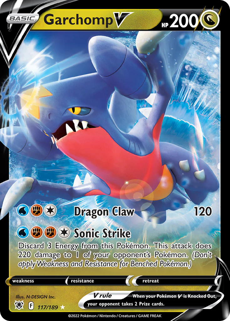 Garchomp V (117/189) - [Holo Foil] Astral Radiance (ASR)