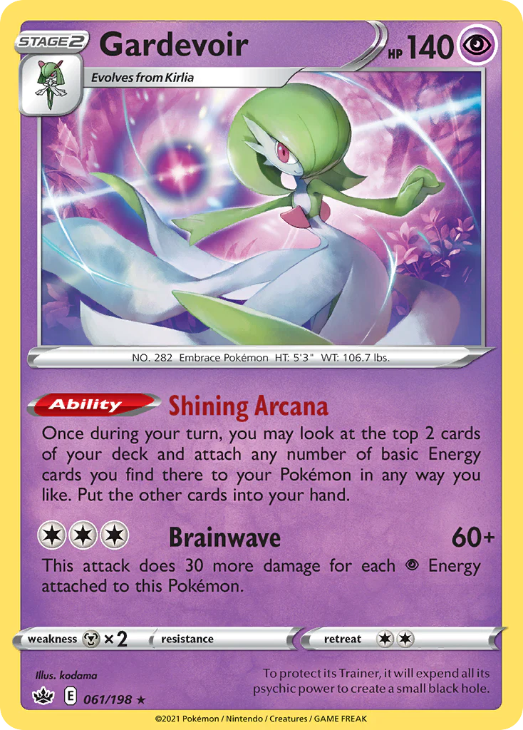 Gardevoir (61/198) - [Reverse Holo] Chilling Reign (CRE)