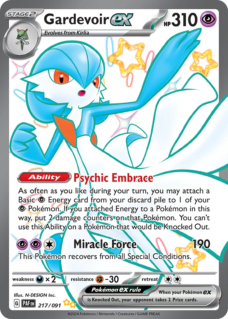 Gardevoir ex (217/91) - [Shiny Holo] Paldean Fates (PAF)