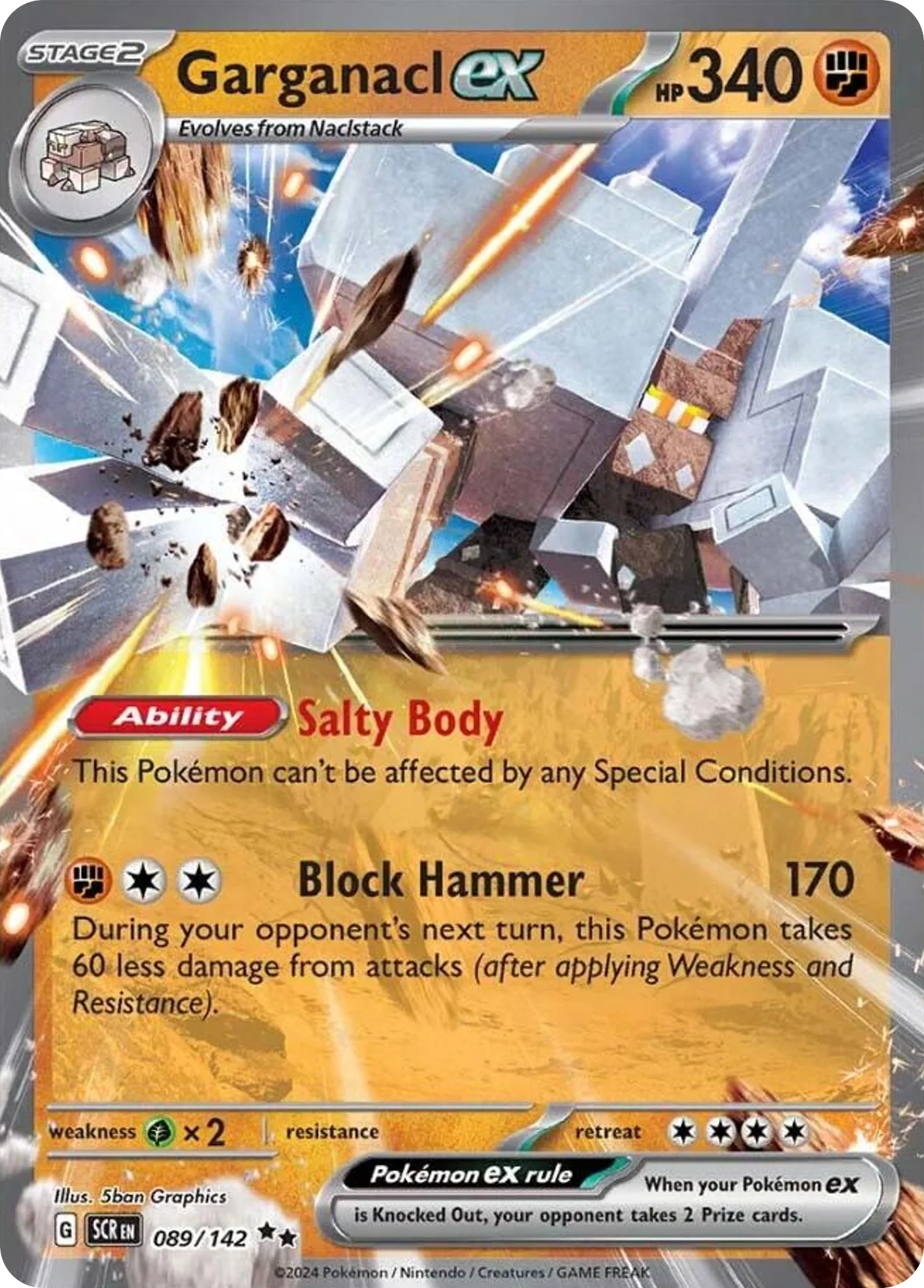 Garganacl ex (89/142) - [Holo Foil] Stellar Crown (SCR)
