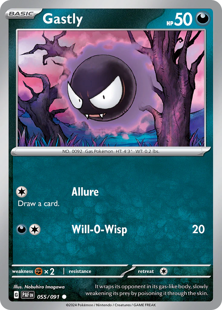 Gastly (55/91) - [Reverse Holo] Paldean Fates (PAF)